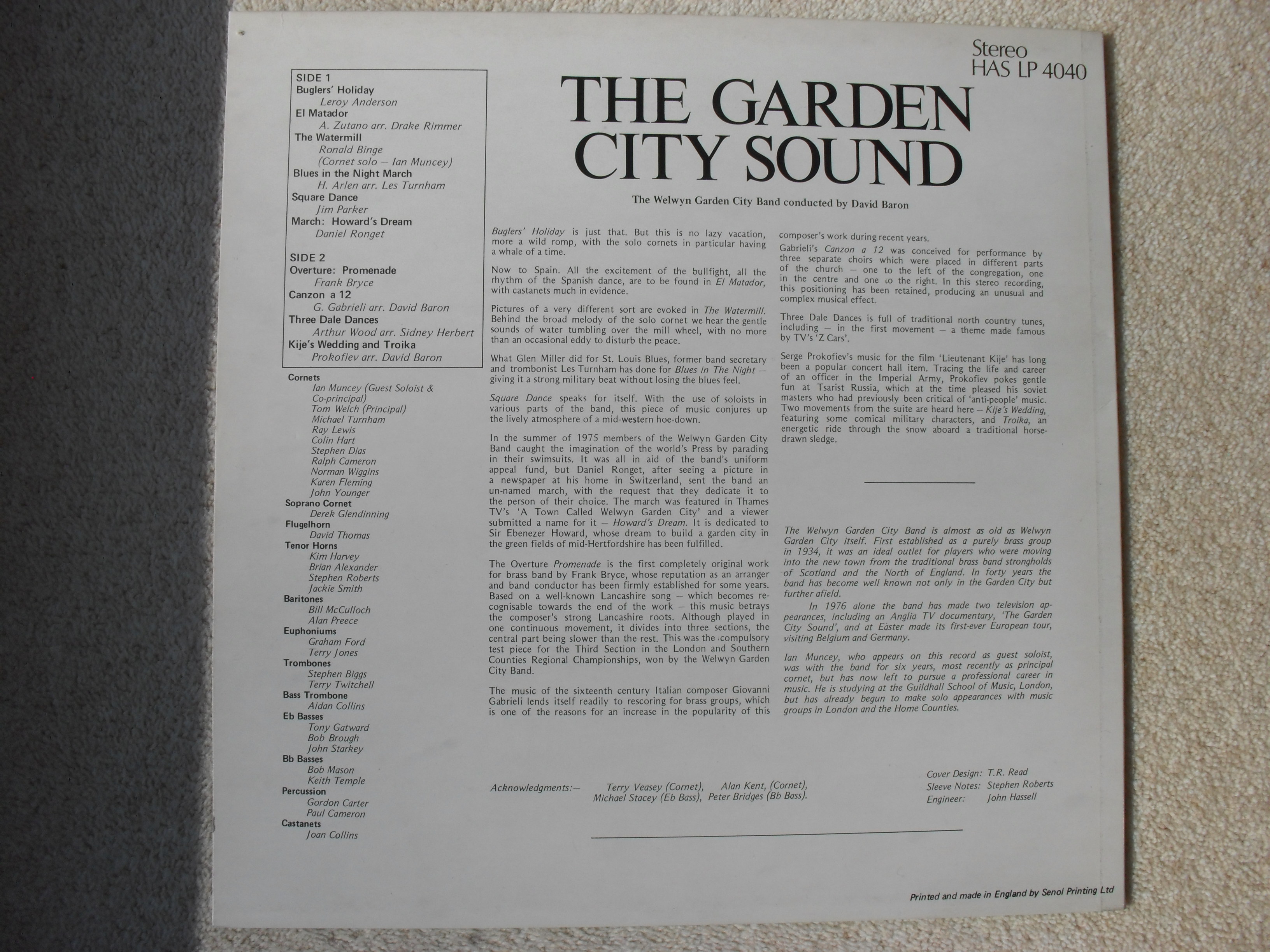 The Garden City Sound - Rear Cover